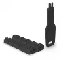 Set de bloqueadores de puertos Lindy RJ45 Port Locks Negro — 10 uds. + 1 llave, compatible con conectores RJ-45