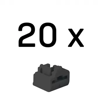 Bloqueador de puertos Lindy RJ-45 (pack de 20) – negro, ABS, 20×74,5×5,9 mm