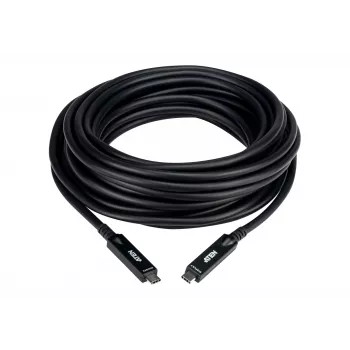 Cable AOC USB-C ATEN UE3410F-AT, 10 m, USB-C a USB-C, 10 Gbit/s, Negro