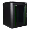 Rack autoportante Lanview RDL12U66BL — 12U, 600 kg, cerradura con llave, patas ajustables, gestión de cables, IP40, negro