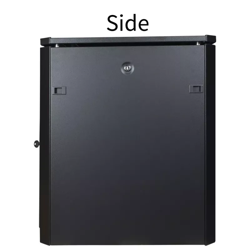 Rack autoportante Lanview RDL12U66BL — 12U, 600 kg, cerradura con llave, patas ajustables, gestión de cables, IP40, negro