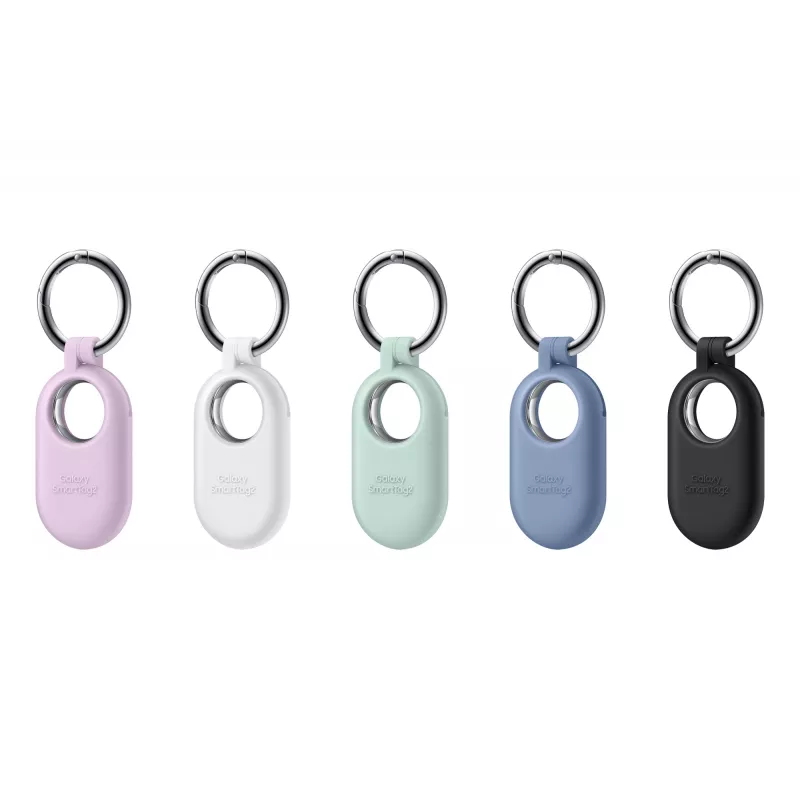 Samsung EF-PT560CWEGWW funda de silicona para Galaxy SmartTag2 con anilla de mosquetón, blanca