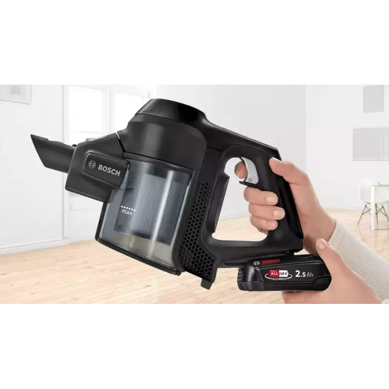 Aspirador de escoba Bosch Serie 6 BBS611BSC aspirador eléctrico 2 en 1 batería en seco sin bolsa negro 2,5 Ah