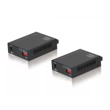 Convertidor de medios LevelOne RJ45 a SC BIDI Fast Ethernet, fibra monomodo, 20 km