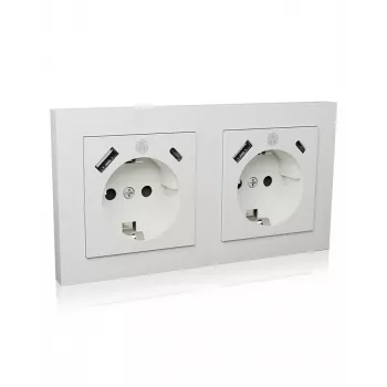 ICY BOX IB-MPS4200W-PD regleta Tipo F + USB A + USB C blanca