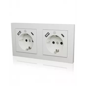 ICY BOX IB-MPS4200W-PD regleta Tipo F + USB A + USB C blanca