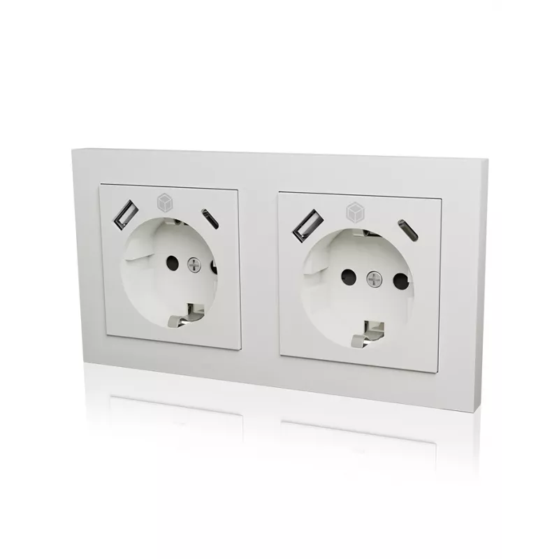 ICY BOX IB-MPS4200W-PD regleta Tipo F + USB A + USB C blanca
