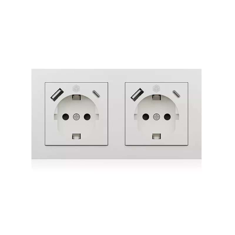 ICY BOX IB-MPS4200W-PD regleta Tipo F + USB A + USB C blanca