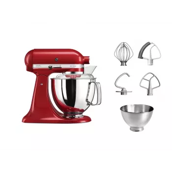 Robot de cocina KitchenAid Artisan 5KSM175PS — 300 W, 4,8 l bol de acero inoxidable, rojo