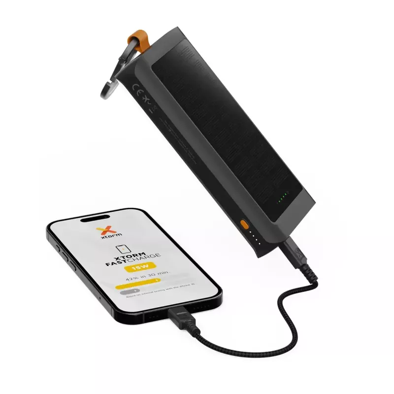 Xtorm Go2 Series XG2S101 batería externa solar, 10000 mAh, 15 W, negro