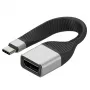Adaptador de cable de vídeo Techly ICOC-USBC-DP12 0,131 m USB Type-C DisplayPort negro