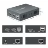 Kit de extensión AV (transmisor y receptor) LEVELONE HVE-8111, 3840x2160, Cat6, USB-A/USB-B, DC 12V (2 uds.)