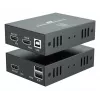 Kit de extensión AV (transmisor y receptor) LEVELONE HVE-8111, 3840x2160, Cat6, USB-A/USB-B, DC 12V (2 uds.)