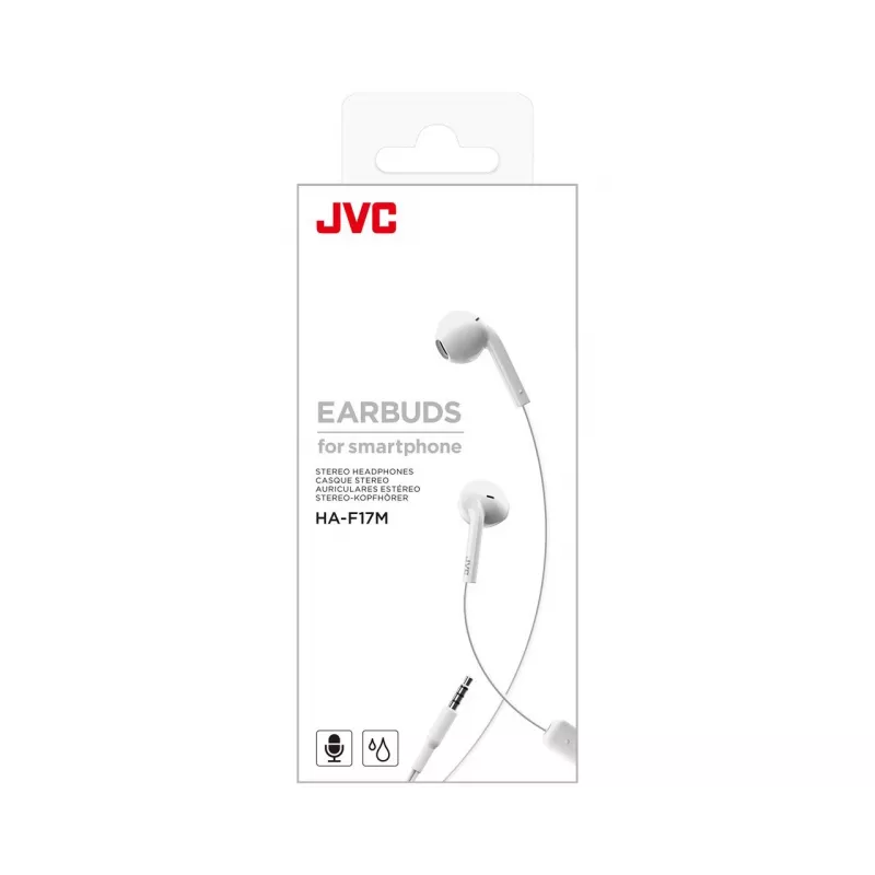JVC HA-F17M auricular Cableado In-Ear llamadas/música Blanco