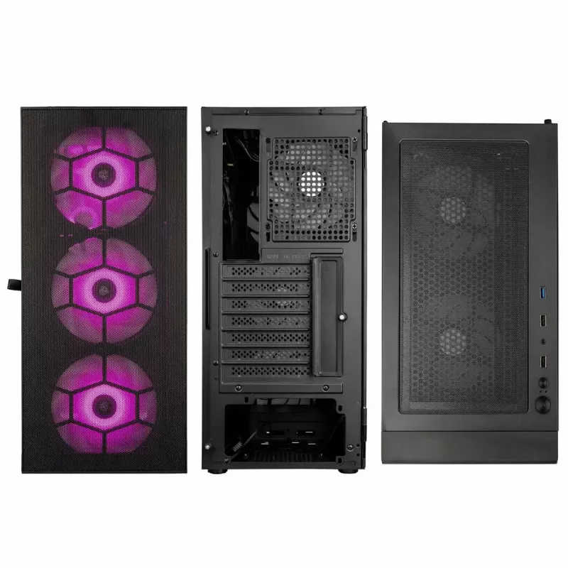 Caja de PC Kolink OBSERVATORY HF MB Midi Tower Negro