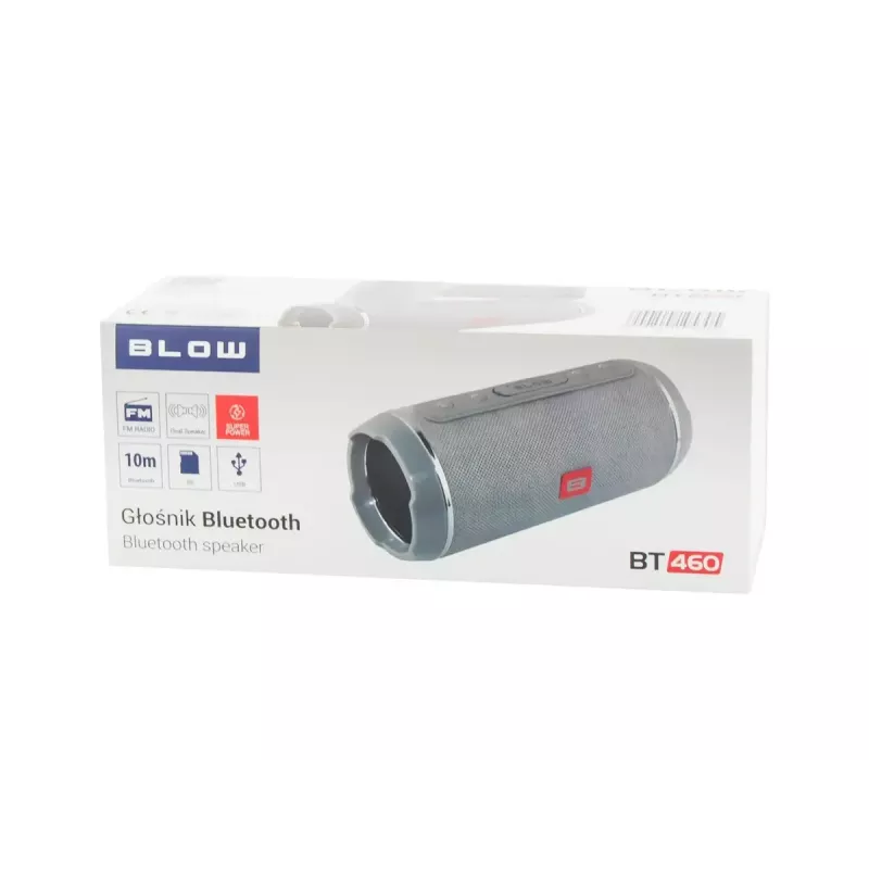 Altavoz portátil Mono BLOW BT-460 gris — 5 W RMS, batería de 2000 mAh, Bluetooth 4.0, MicroSD, FM, AUX