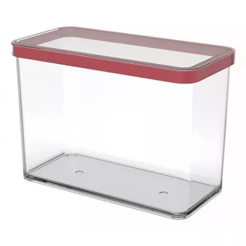Recipiente de almacenamiento rotho LOFT 2,1 L rectangular transparente 100×200×142 mm, tecnopolímero