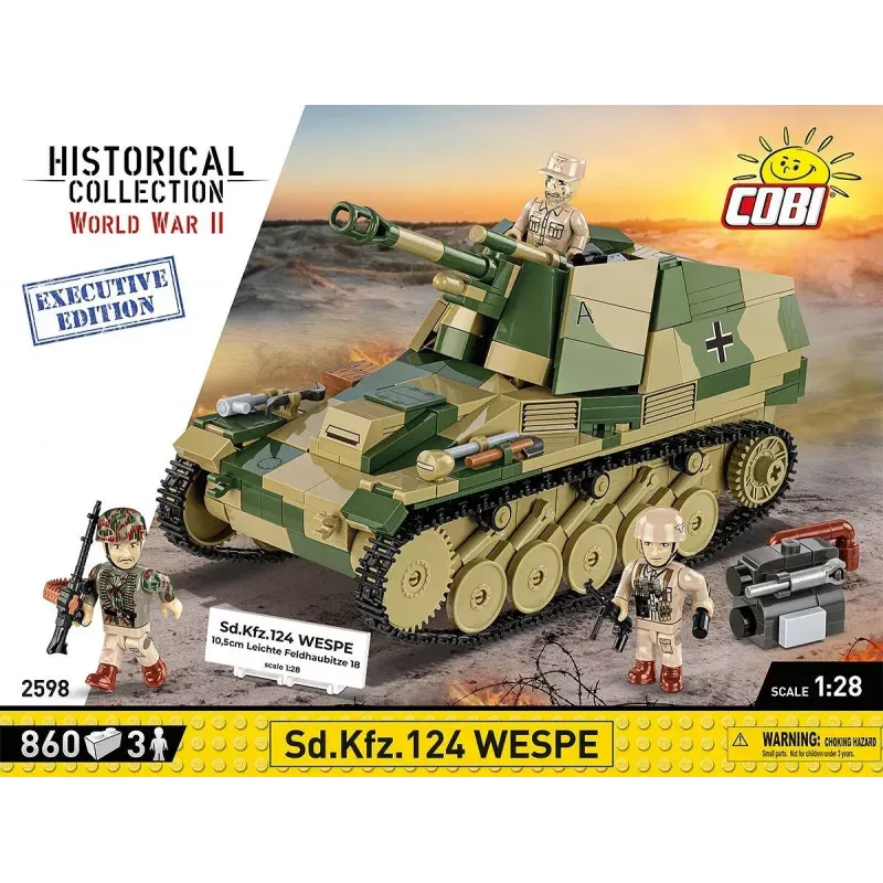 Cobi Blocks SD.KFZ.124 Wespe kit de modelismo, 860 bloques