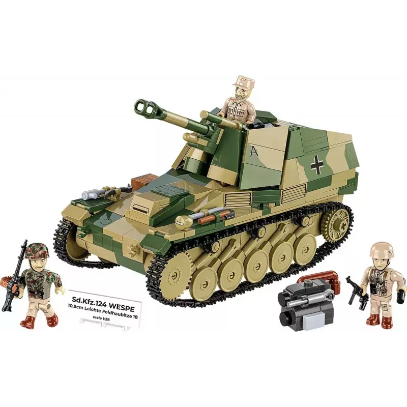 Cobi Blocks SD.KFZ.124 Wespe kit de modelismo, 860 bloques