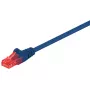 Cable de red Goobay CAT 6 U/UTP azul 0,5m RJ-45