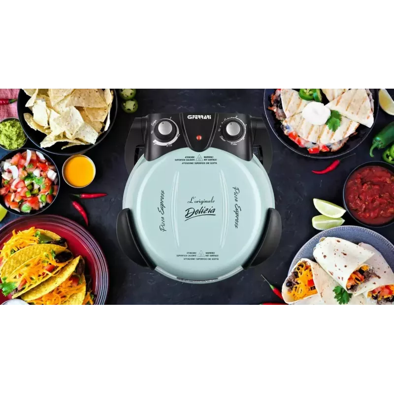 G3 Ferrari Delizia G1000613 PizzaOven Express horno para pizza, 1200 W, para pizzas Ø 31 cm, azul claro
