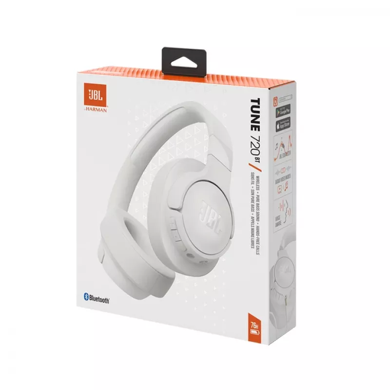 Auriculares JBL Tune 720BT inalámbricos llamadas/música Bluetooth blancos