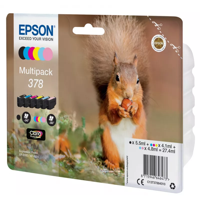 Set de cartuchos de tinta Epson C13T37884010 negro cian claro magenta claro magenta amarillo