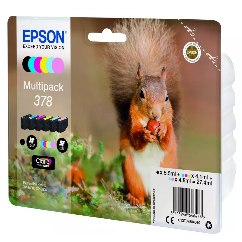 Set de cartuchos de tinta Epson C13T37884010 negro cian claro magenta claro magenta amarillo