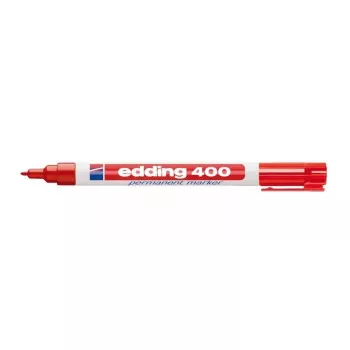 Rotulador permanente Edding 400 rojo