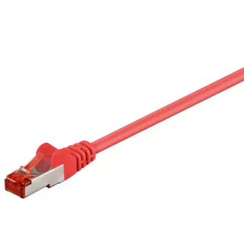 Goobay Cable de red CAT 6 S/FTP (PiMF), 3 m, rojo, RJ-45 a RJ-45