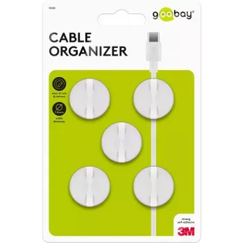 Sujetacables Goobay 95183 blanco 5 unidades universal