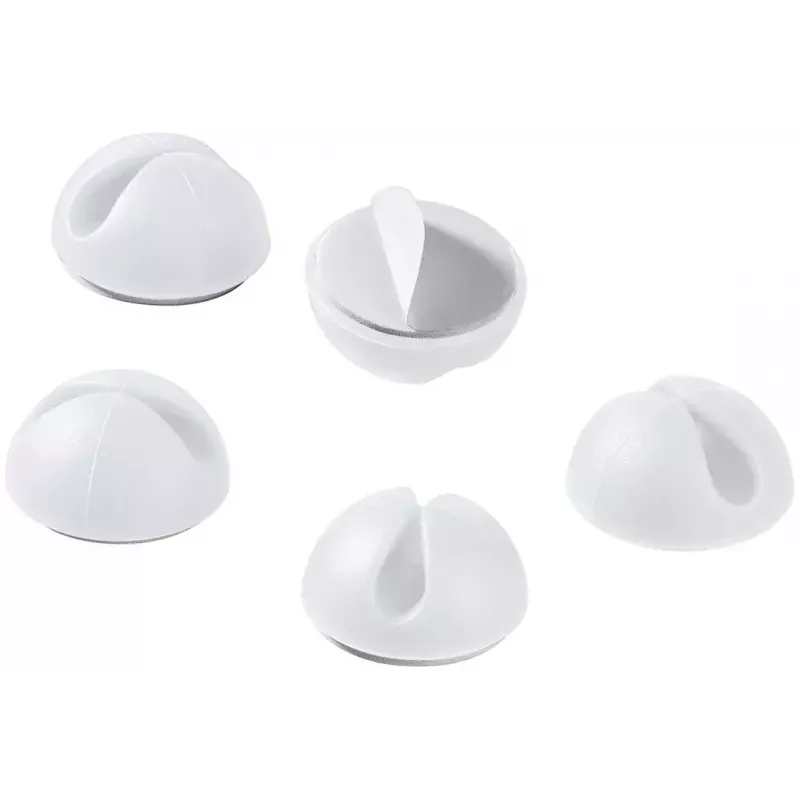 Sujetacables Goobay 95183 blanco 5 unidades universal