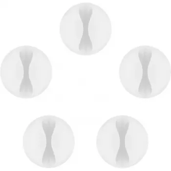 Sujetacables Goobay 95183 blanco 5 unidades universal