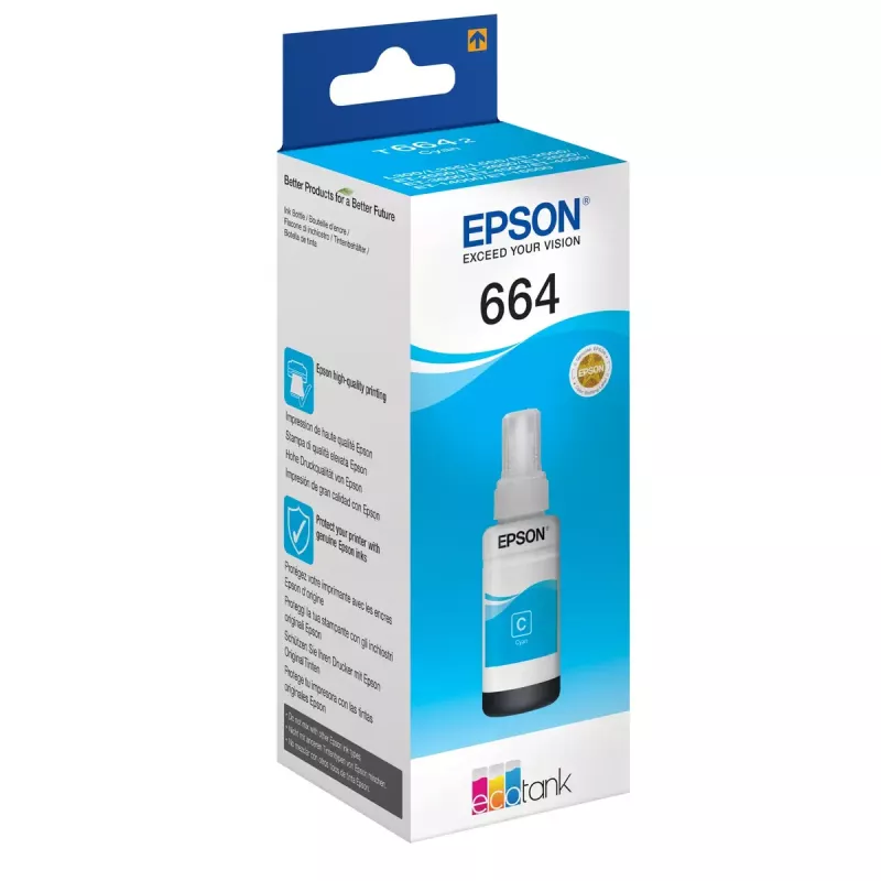 Epson 664 Ecotank Botella de tinta cian (70 ml)