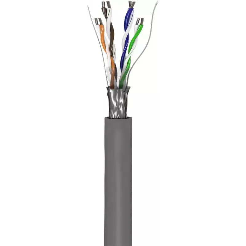 Cable de red Goobay CAT 5e F/UTP gris 100m