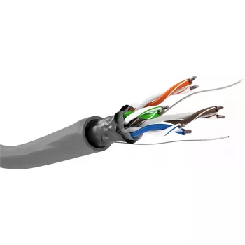 Cable de red Goobay CAT 5e F/UTP gris 100m