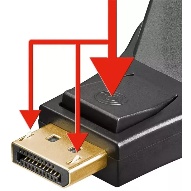 Adaptador DisplayPort/DVI-D Goobay 1.1 dorado negro