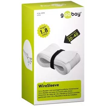 Funda de cable Goobay 51918 blanco 1,8 m