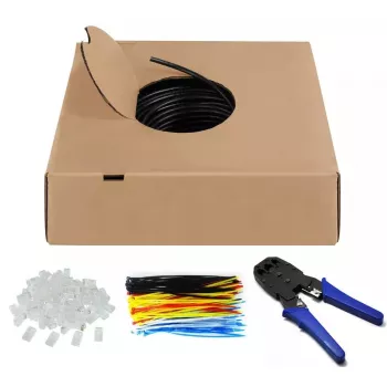 Cable de red Goobay 94399 U/UTP Cat6 305 m negro