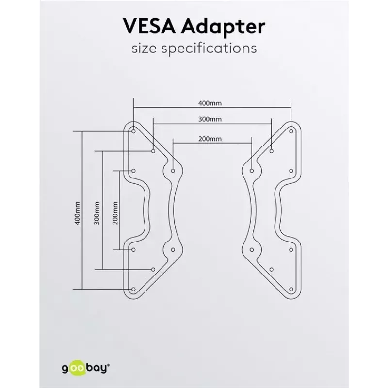 Adaptador VESA para soporte de pared para TV Goobay 60134