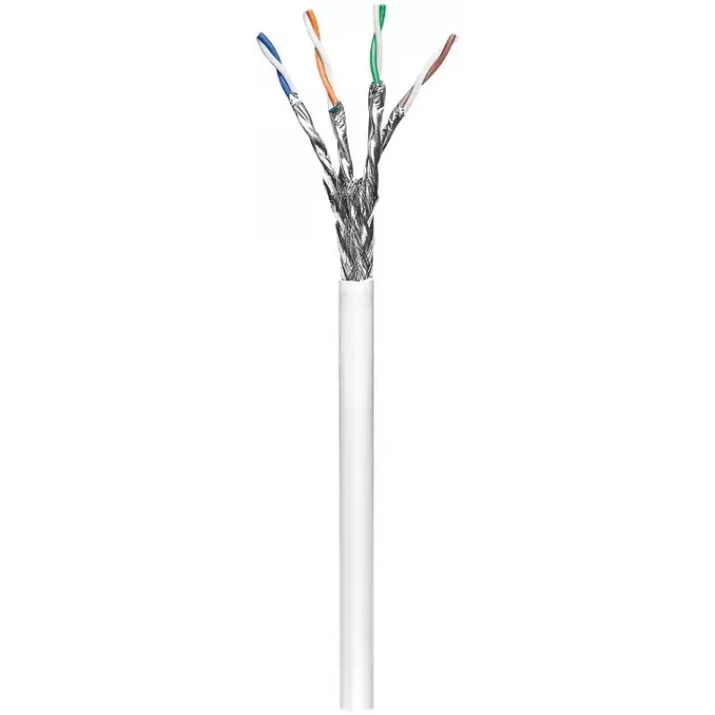 Cable de red Goobay CAT 6 S/FTP PiMF blanco 100 m