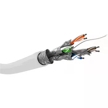 Cable de red Goobay CAT 6 S/FTP PiMF blanco 100 m