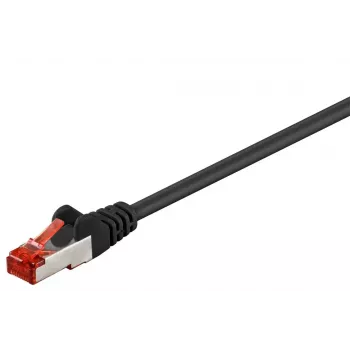 Cable de parcheo Goobay CAT 6 S/FTP PiMF negro 0,25 m