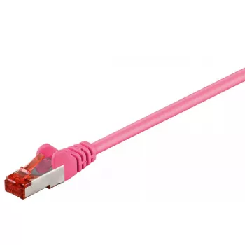 Cable de red Goobay CAT 6 S/FTP PiMF magenta 3 m