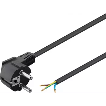 Cable de alimentación acodado Goobay 93976 1.5m negro