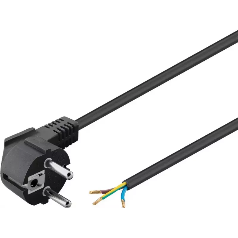 Cable de alimentación acodado Goobay 93976 1.5m negro
