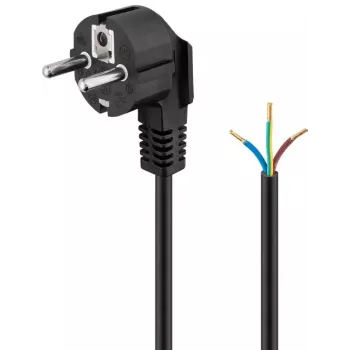 Cable de alimentación acodado Goobay 93976 1.5m negro