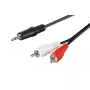 Cable de audio Goobay 51652 10m 3,5mm a 2 x RCA negro