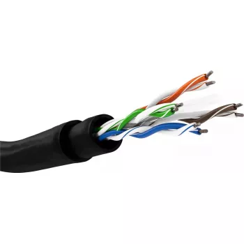 Cable de red Goobay CAT 6 exterior U/UTP 100m negro