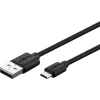 Cable de carga rápida y sincronización Goobay Micro-USB 1 m USB 2.0 negro